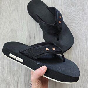 Andersson Bell | black strappy outdoor summer flip-flop sandals | MENS 9